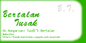 bertalan tusak business card